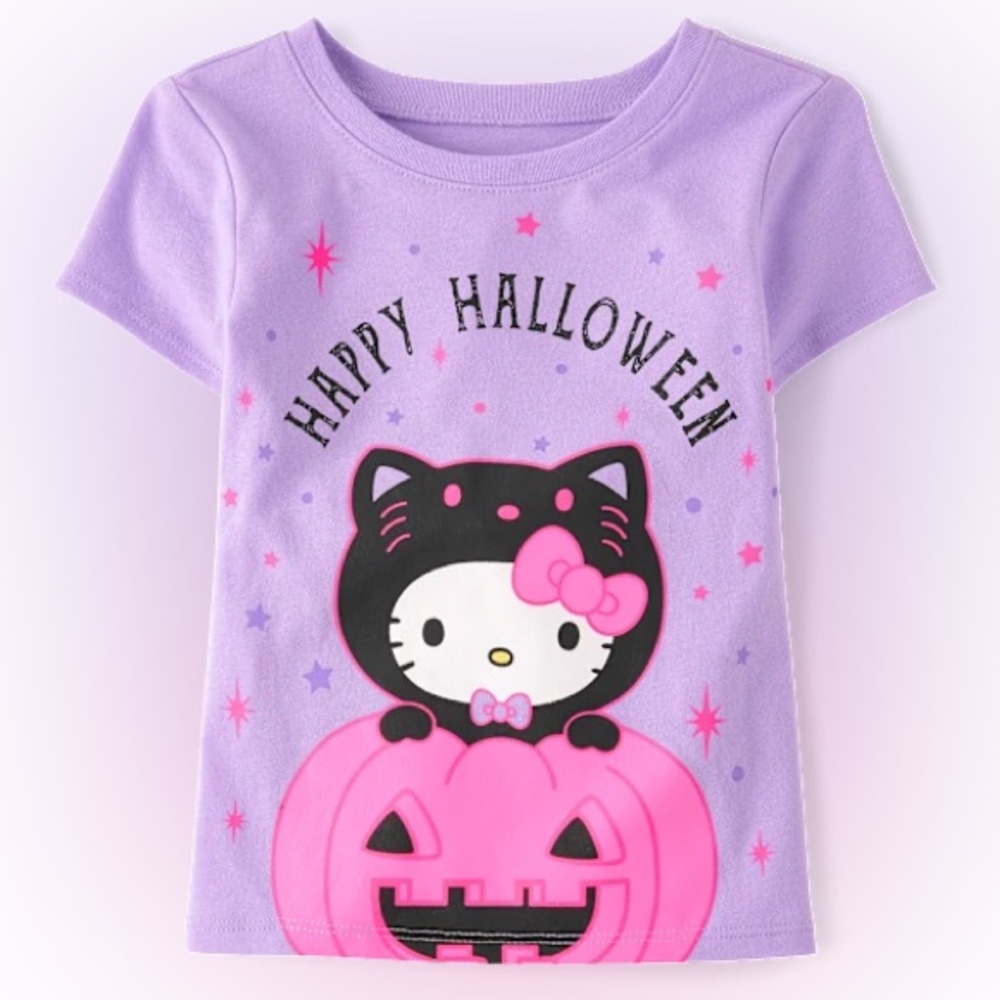 The Children’s Place Hello Kitty® Glow Happy Halloween Graphic Tee Size M (7/8)